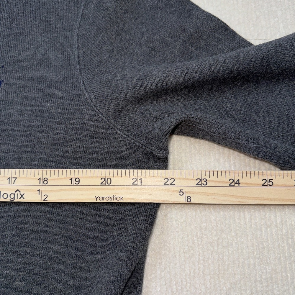 Polo Ralph Lauren Sweater Mens L Gray Shawl Collar Button Pullover Pony Logo - Picture 3 of 8